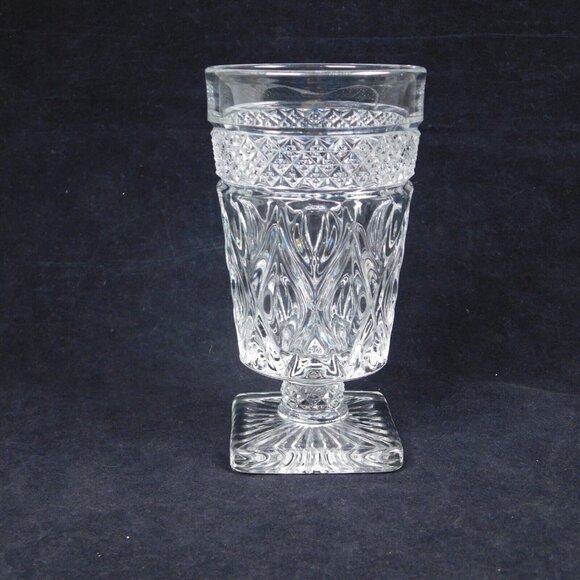 Set Of 2 Imperial Cape Cod Clear Square Footed Tumbler Glasses Vintage 5.5 Tea - Picture 7 of 12